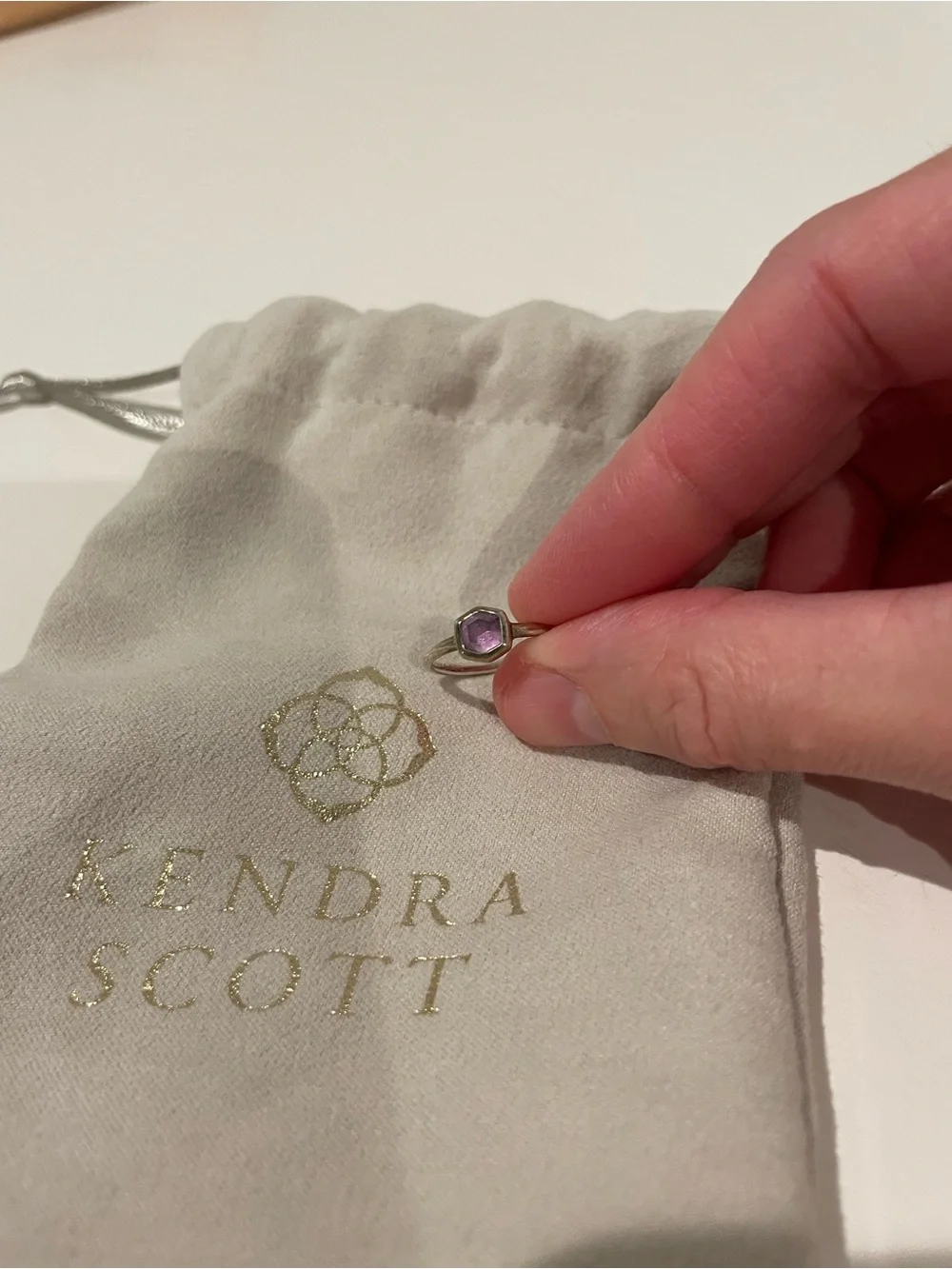 Kendra Scott Davie Sterling Silver Amethyst Band Ring